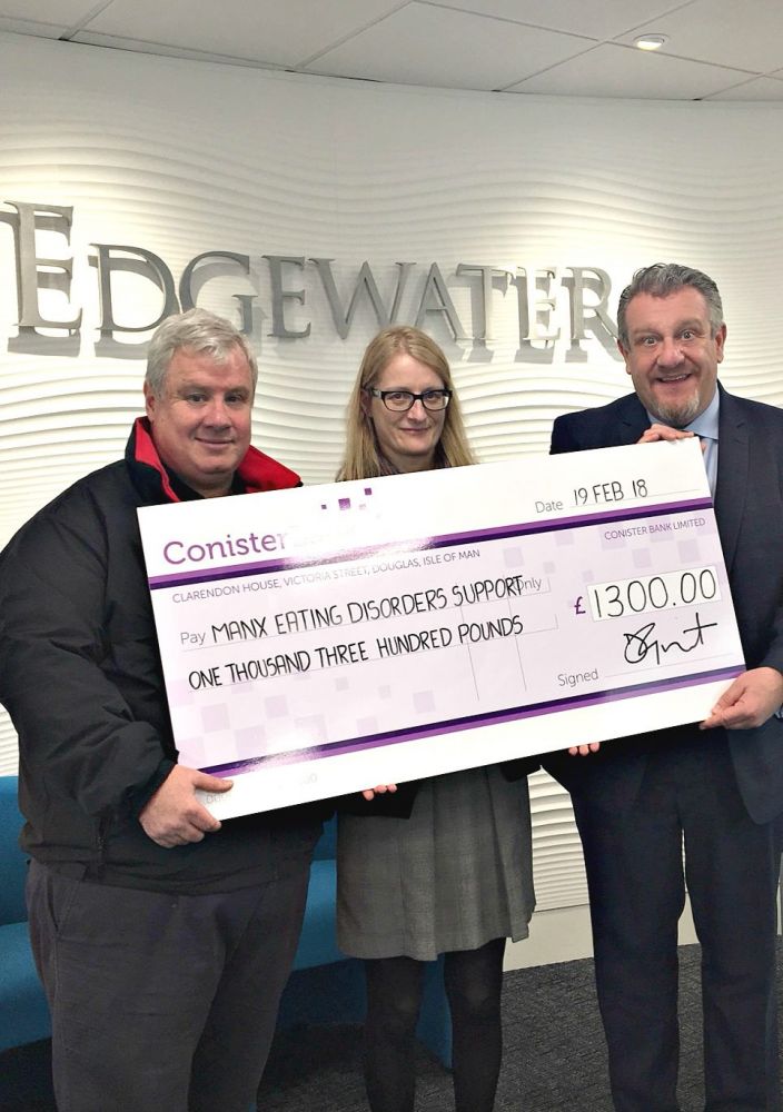 Eating Disorder charity cheque Presentation